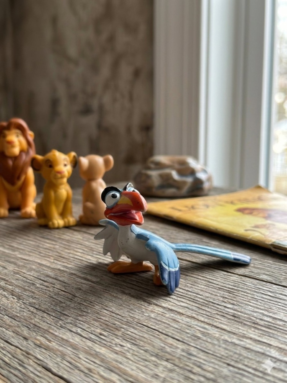 Vintage 1994 Disney The Lion King Zazu PVC Figure Mattel Banzai Set Bird Toy